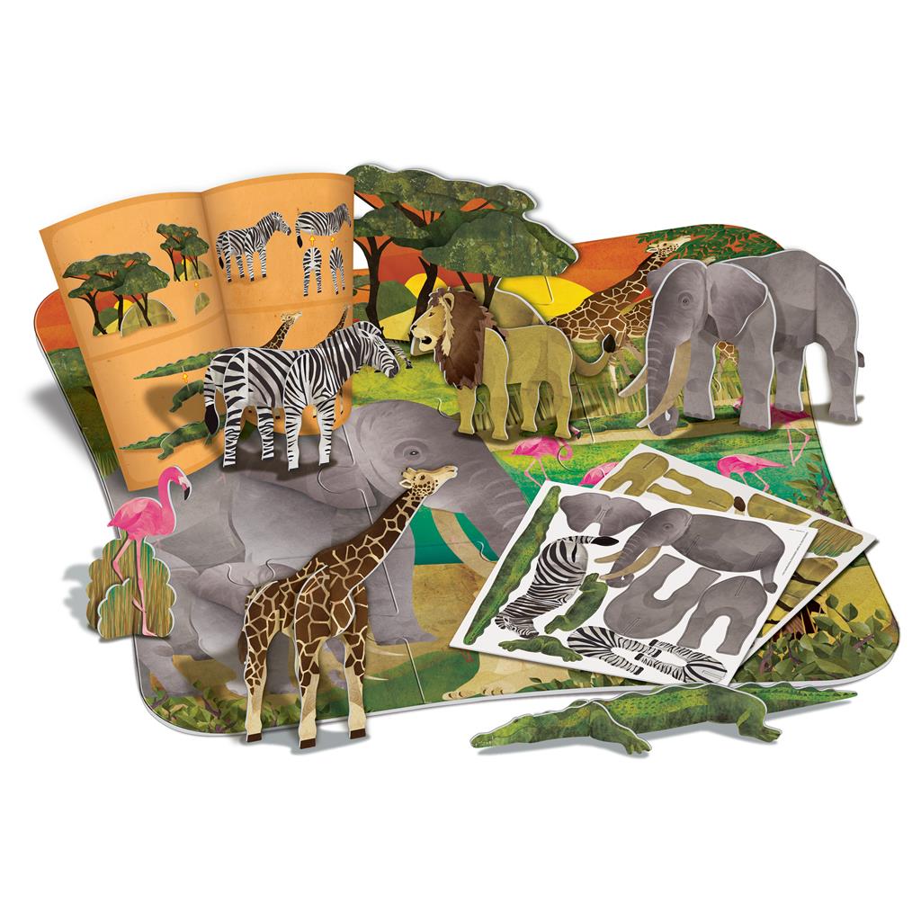 Puzzle 3D Safari Thinkingkits - Imagen 3